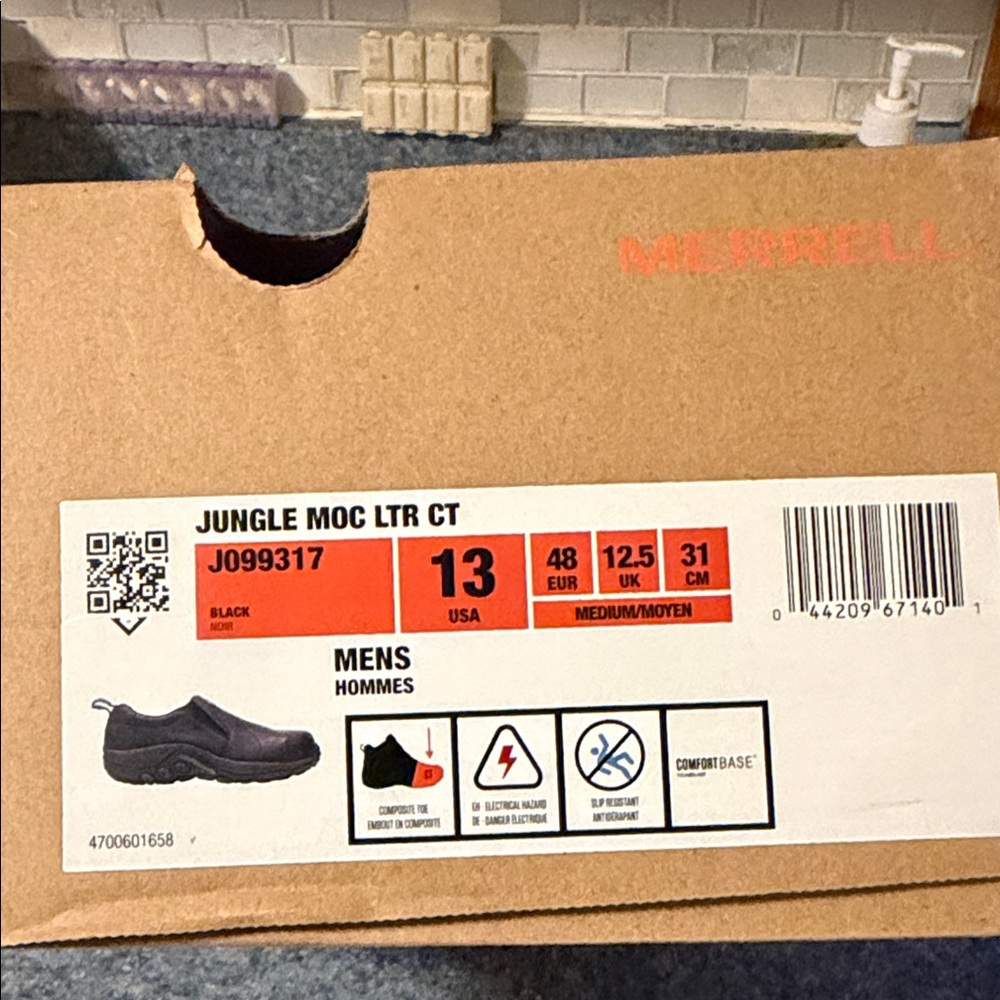 BNWT Merrell Jungle Moc LTR CT Men's Loafers - Black J099317